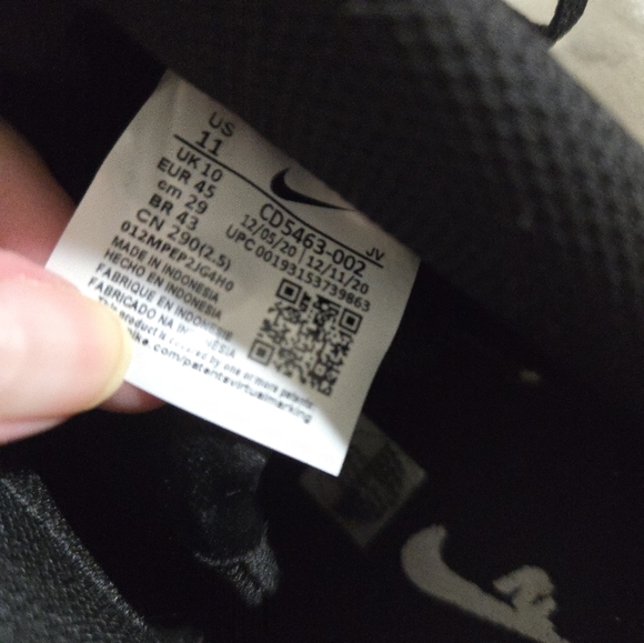 Nike COURT VISION LOW NN Men's All Black size 11 - Picture 6 of 6